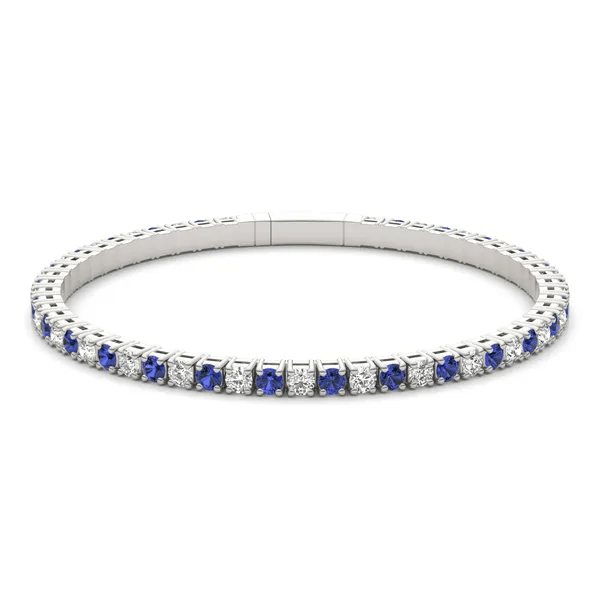 5ct white & blue flexi bangle